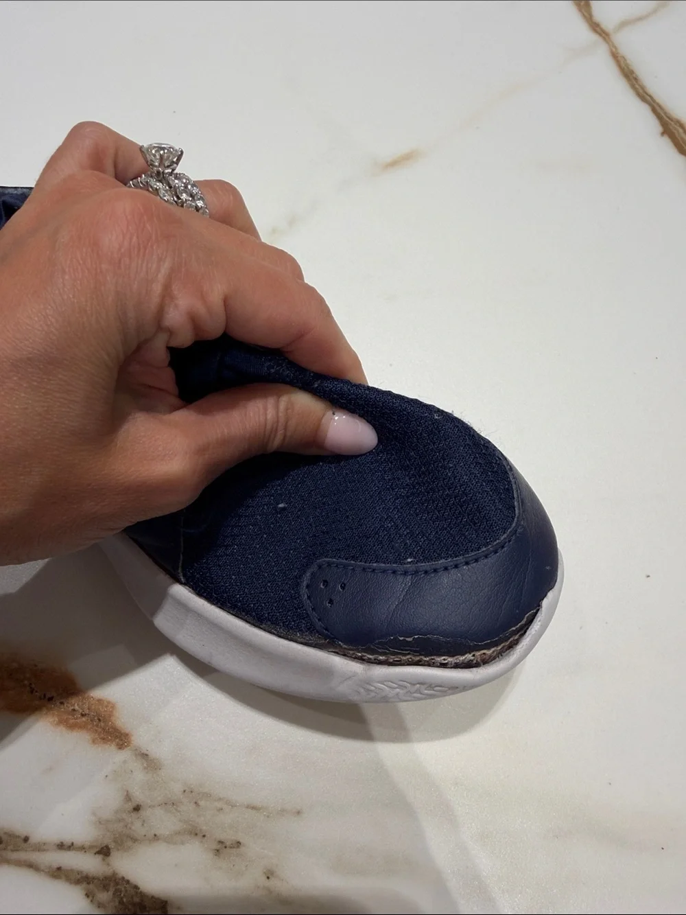 Nike Kids Navy Blue Slip-On Sneakers